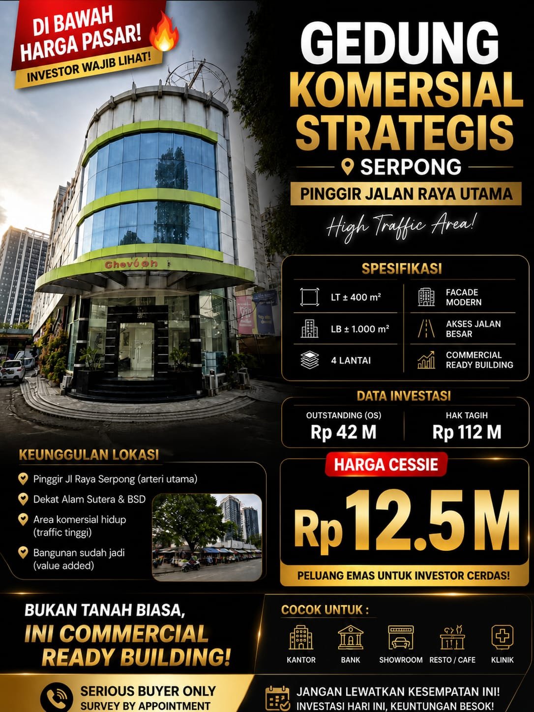 LELANG CESSIE GEDUNG COMMERCIAL DI SERPONG